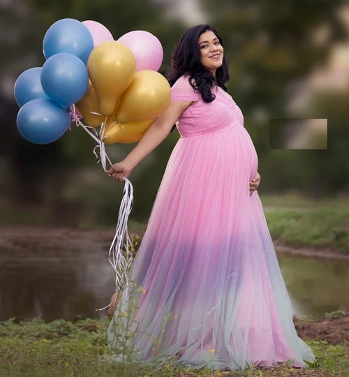 indian maternity photoshoot dresses ...